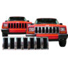 Grille Overlay | Jeep Cherokee SE, Laredo 1993-1998 | Chrome 7 Piece