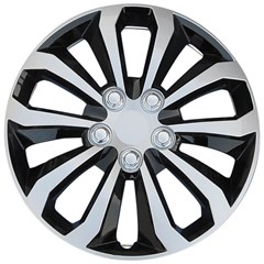 Toyota Camry 15" Silver/Gloss Black Wheel Covers  Universal Fit  Set of (4) | Hollander # 61175